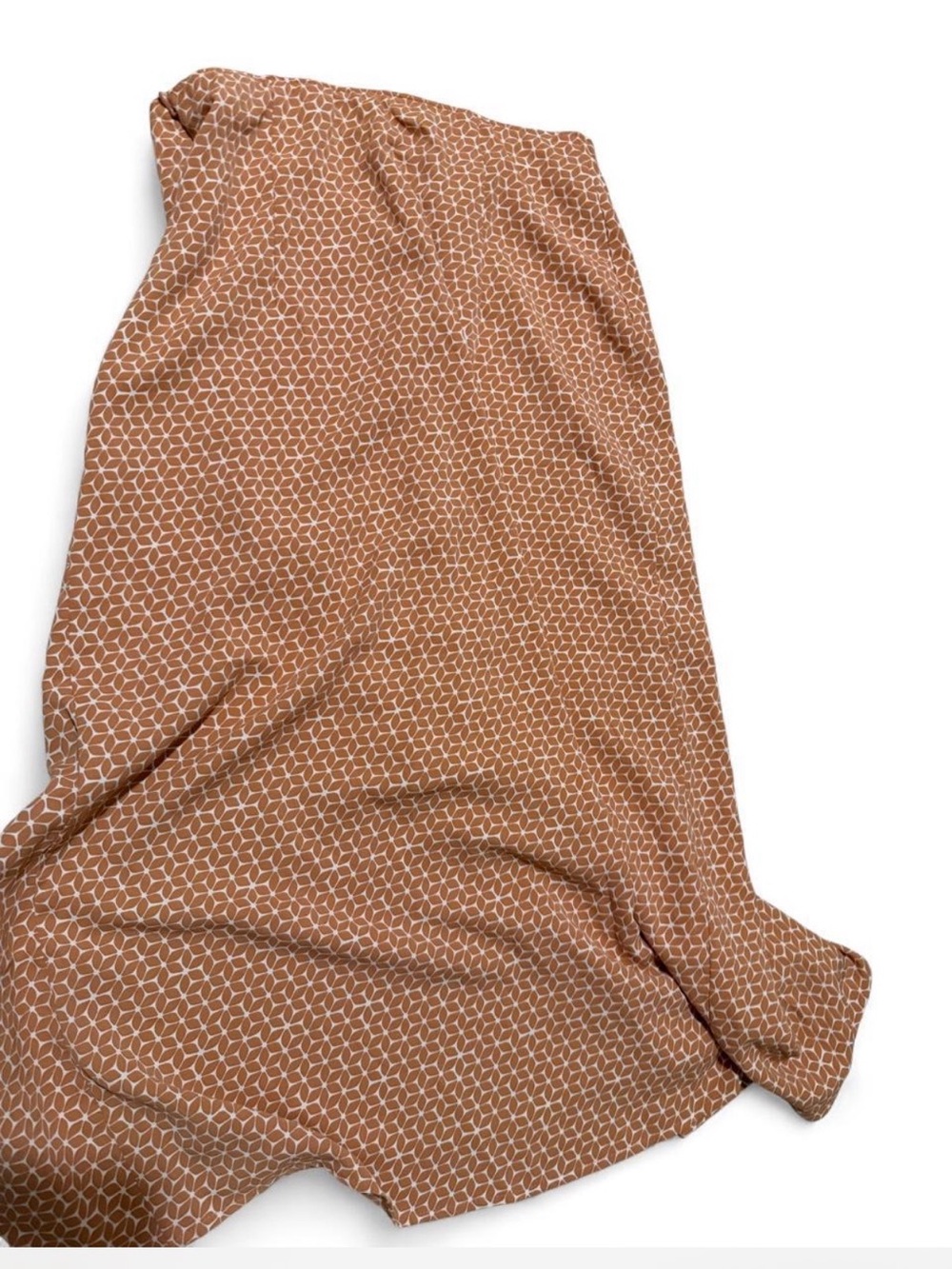 Abercrombie & Fitch Rust color  Printed Midi Skirt with Front Slit - Picture 4 of 4